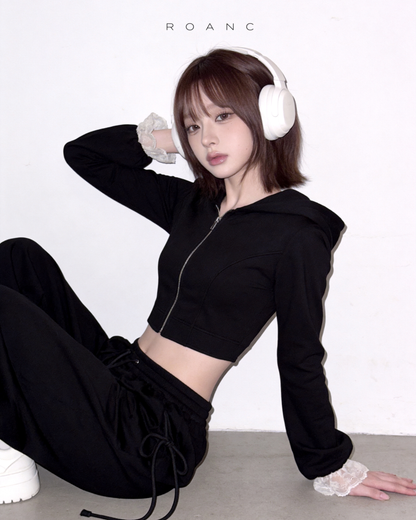 Lace Ribbon Sweat Setup